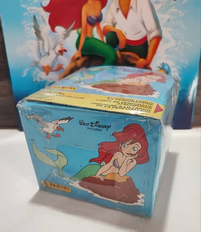 Vintage 1990 Panini Disney`s Little Mermaid Sticker Album & Collectible Stickers