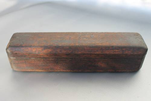 Antique natural sharpening/honing stone in a wooden box