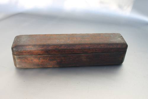 Antique natural sharpening/honing stone in a wooden box
