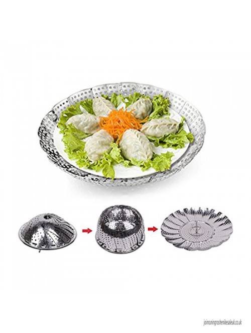 Multifunctional Vegetable steamer/Progressive stainless steel in-pot steamer basket/Folder steamer