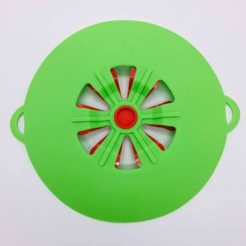 Multi-functional Silicone Steam Ship Pot LidsSpill stop lidSilicone overflow lid--29cm green