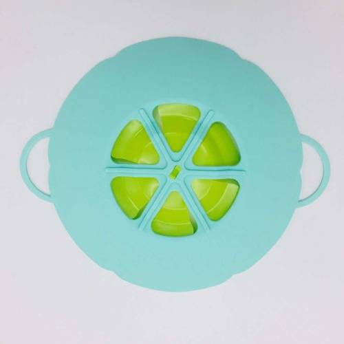 Multi-functional Silicone Steam Ship Pot LidsSpill stop lidSilicone overflow lid--29cm green