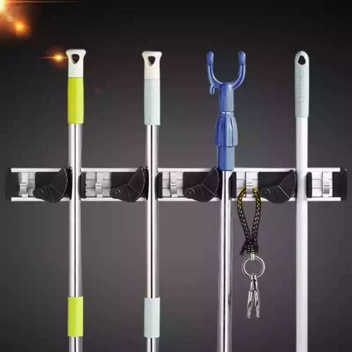 Broom Holder Mop holder Key holder Floormax Utility Holder Multifunctional mop rack senior aluminum