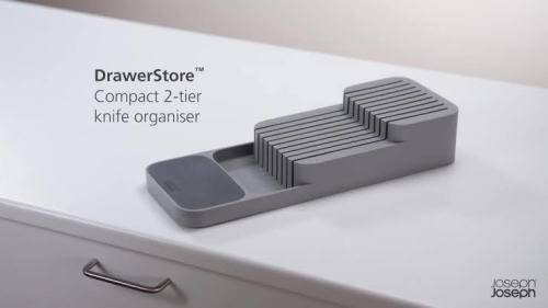 2 Tiers In-Drawer PVC Knife Block Holder Storage Organizer Kitchen Knives Drawer Kitchen knife tray