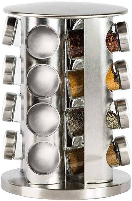 Spice set/Spice canisters/16pcs rotating stainless steel spice jar/Spice rack