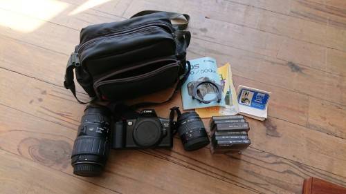 Canon EOS 500 Camera with 2 Lenses and  filters
