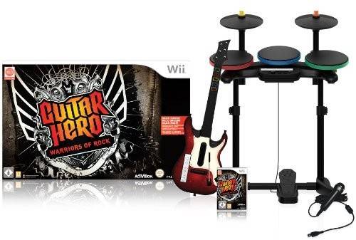 Wii Guitar Hero(Guitar and drums and game) No Mic