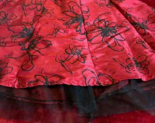 Black and Red Evening Party Dress