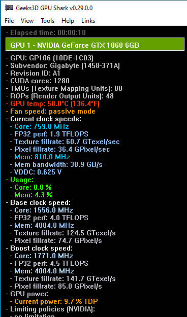 Gigabyte GeForce GTX 1060 WINDFORCE OC 6GB GDDR5 192-bit PCI-E 3.0 Desktop Graphics Card (Excellent