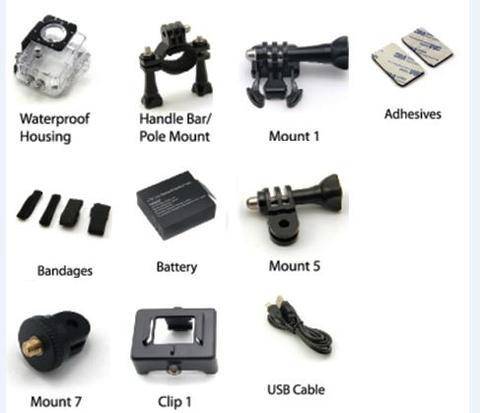Sports Camera HD 1080P + Free Memory Card