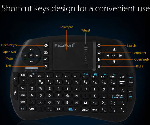 Wireless Keyboard Handheld Touchpad Keyboard Mouse For PC Android TV BOX DY