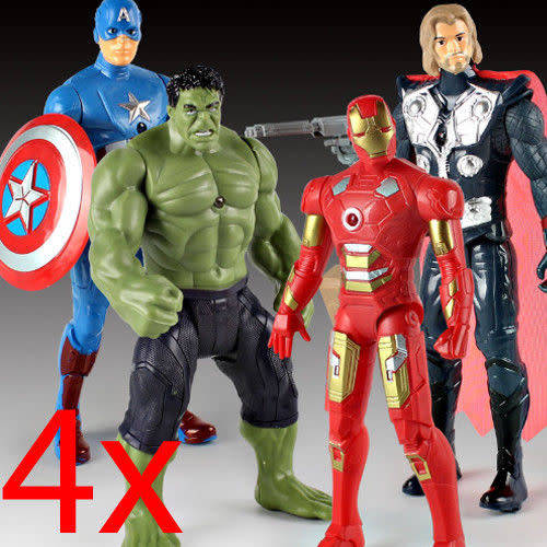 Avengers Action Figures x 4