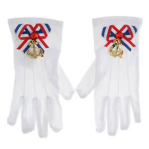 Lady in the Navy Gloves