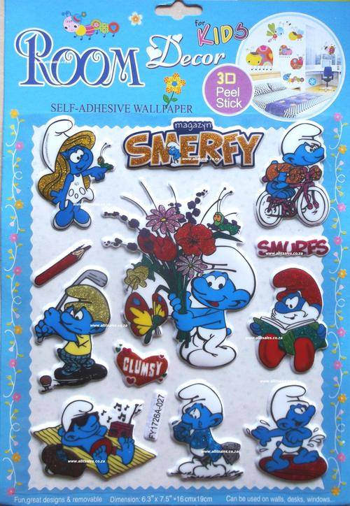 SMURFS 3D STICKERS