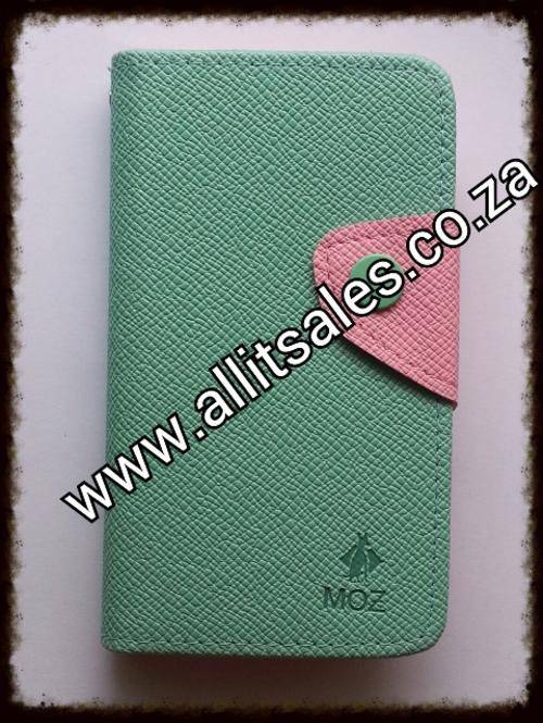 BLACKBERRY Z10 POUCH (wallet type) - LIGHT OCEAN GREEN