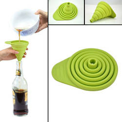 Collapsible Silicone Funnel (Green)
