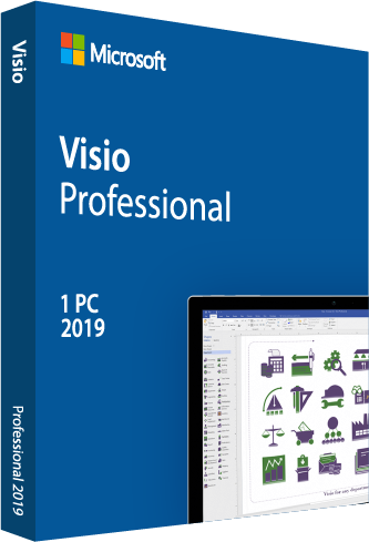 Microsoft Visio Professional 2019 Retail FPP Licensed Product for 1 Windows 10 Device - BID OFFER!!
