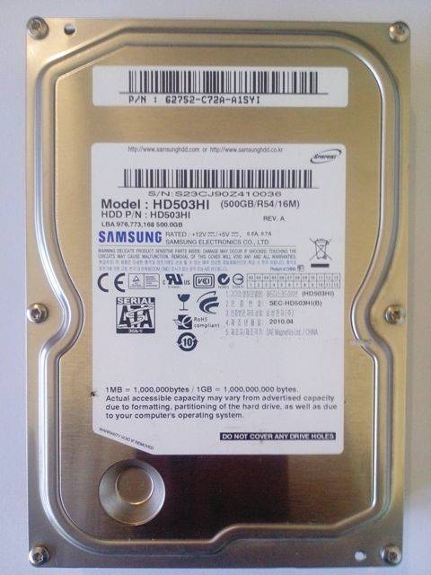Samsung 500GB 3.5" SATA Hard Disk Drive