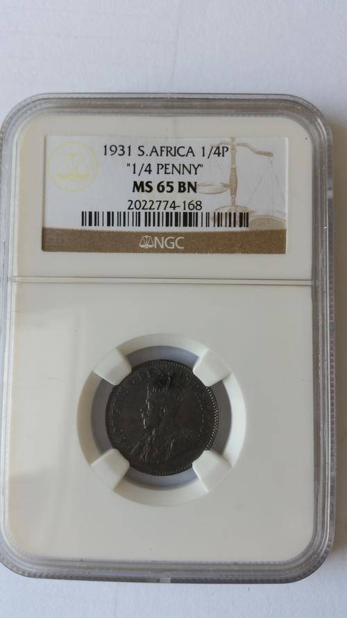 #### 1931 1/4 Penny NGC graded ms 65BN Brilliant Uncirculated #####