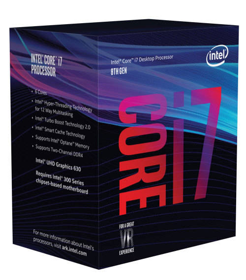 ***Intel i7 8700 CPU 6-Cores 12-Threads***