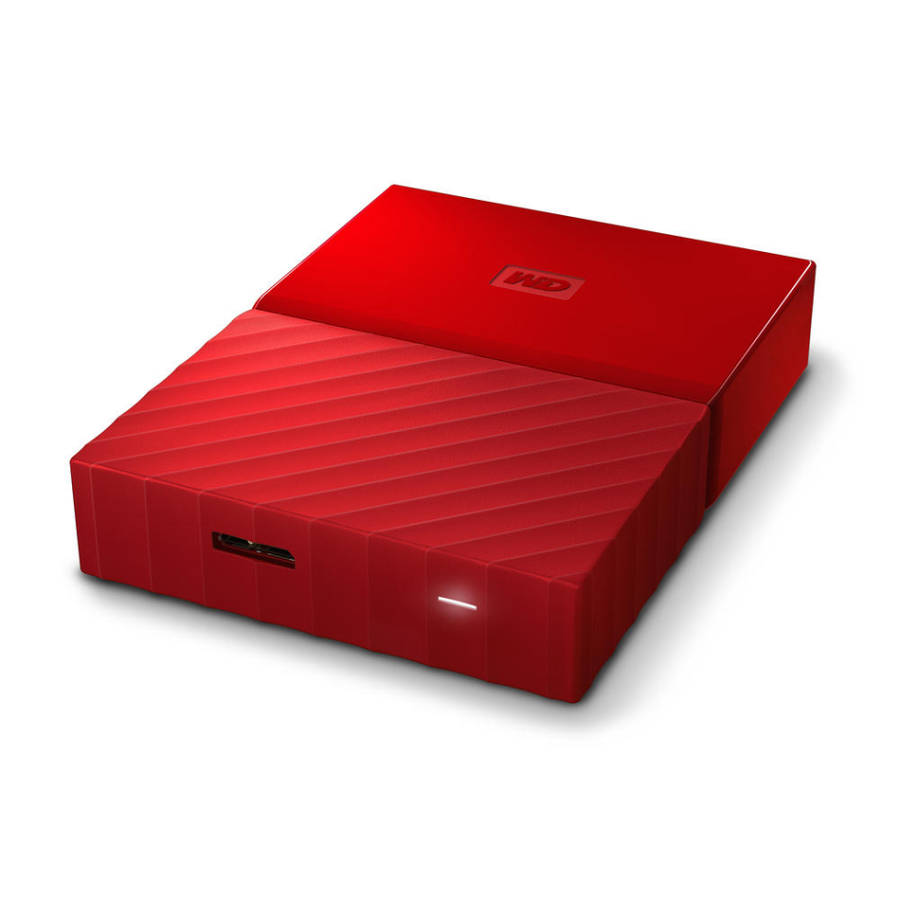 4TB Western Digitial My Passport + High Quality Orico HDD Protector Case - RED