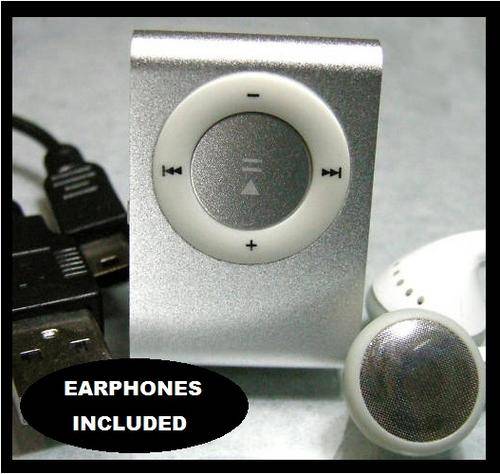 Portable Mini Shuffle MP3 Player [SILVER]