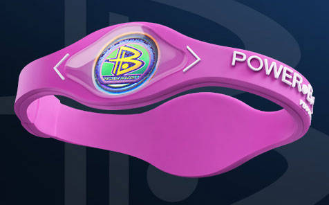 POWER BALANCE WRISTBANDS [PINK AND WHITE] SMALL