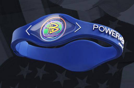 POWER BALANCE WRISTBANDS [BLUE AND WHITE] LARGE