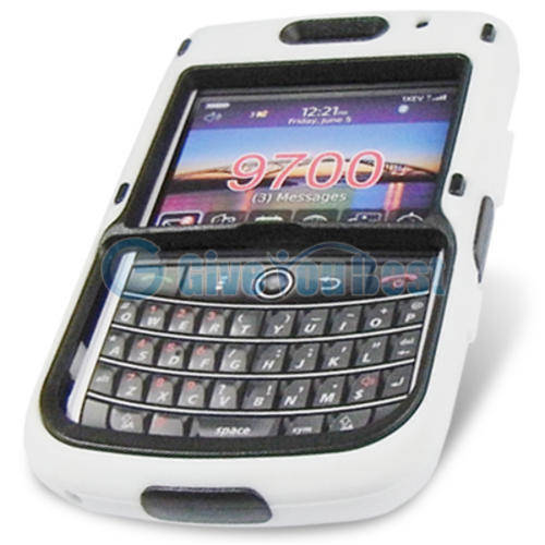 New Silicone Hard Case Otterbox-style cover for BLACKBERRY BOLD 9700 WHITE