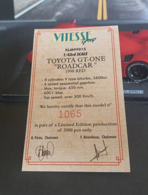 Onyx Toyota GT on road car 1998