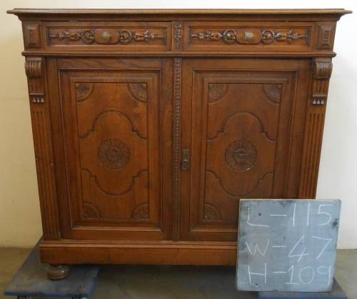 Beautiful Oak Renaissance Cabinet