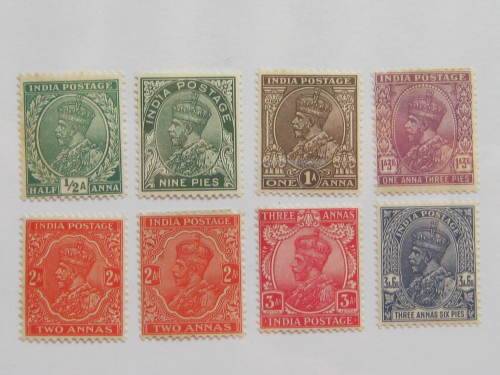 **HALF PRICE** INDIA - 1932 KGV DEFIN ISSUE - FULL SET OF 8 - MM