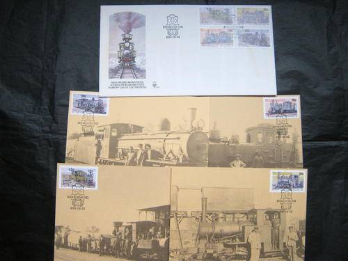 SWA - 1986 LOCOMOTIVES - FDC # 50 + SET OF POSTCARDS