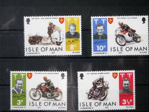 ISLE OF MAN - MOTORCYCLES - 4 STAMPS - MNH