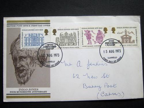 GB QEII -1973 INIGO JONES - FDC