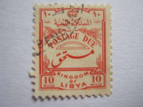 LIBYA - 1951 POSTAGE DUE 10m RED - UNH
