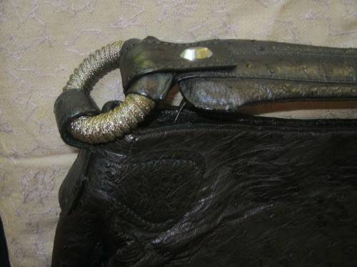 NUTI OSTRICH LEATHER HANDBAG - AS GOOD AS NEW - NEVER USED
