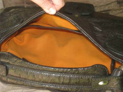 NUTI OSTRICH LEATHER HANDBAG - AS GOOD AS NEW - NEVER USED