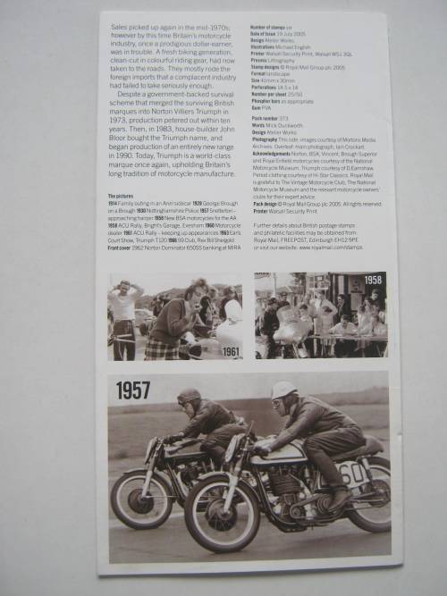 GB QEII - 2005 MOTORCYCLES - PRESENTATION PACK #373