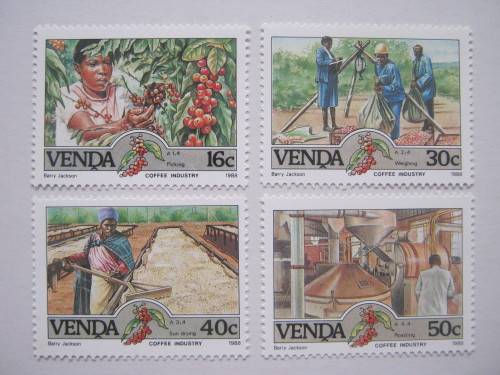 VENDA - 1988 COFFEE INDUSTRY - FULL SET OF SINGLES (MNH)