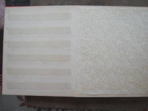 SMALL USED BUT EMPTY STAMP ALBUM - 18 PAGES - 6 STRIPS PER PAGE