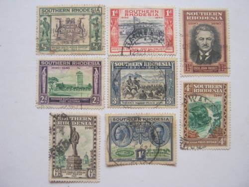 SOUTHERN RHODESIA - 1940 GOLDEN JUBILEE - FULL SET OF 8 - USED