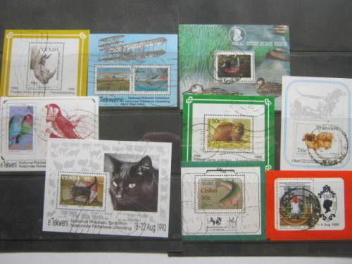 HOMELANDS - SELECTION OF MINIATURE SHEETS - USED