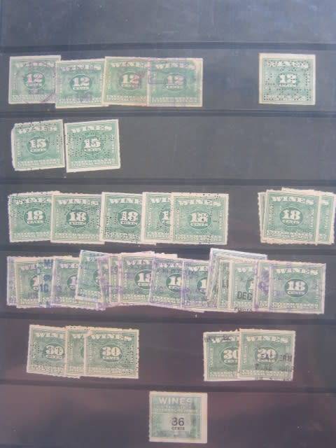 USA - Internal Revenue Wine Labels - Excellent Collection