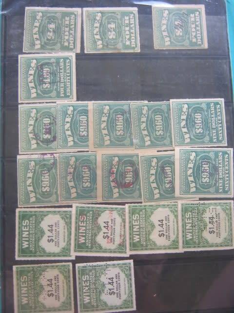 USA - Internal Revenue Wine Labels - Excellent Collection