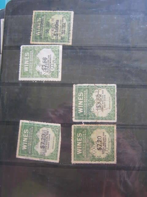 USA - Internal Revenue Wine Labels - Excellent Collection