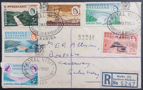 RHODESIA and NYASALAND - 1960 OPENING OF KARIBA HYDRO-ELECTRIC SCHEME - PRIVATE COVER