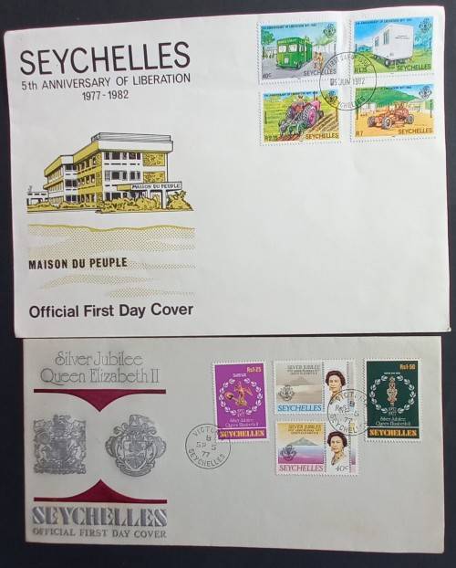 **R1 START** SEYCHELLES - SELECTION OF FDC`s TO CLEAR