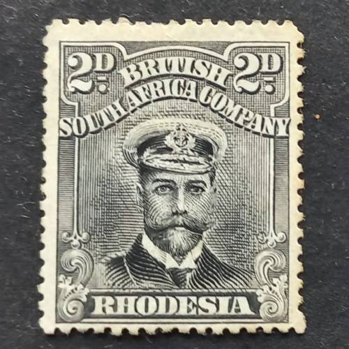 BSAC - 1913-22 Defin Issue `Admiral` - 2d Black & Grey (Perf 15) - Single - Unused