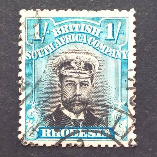 BSAC - 1913-22 Defin Issue `Admiral` - 1/- Black/Blue (Die II) - Single - Used